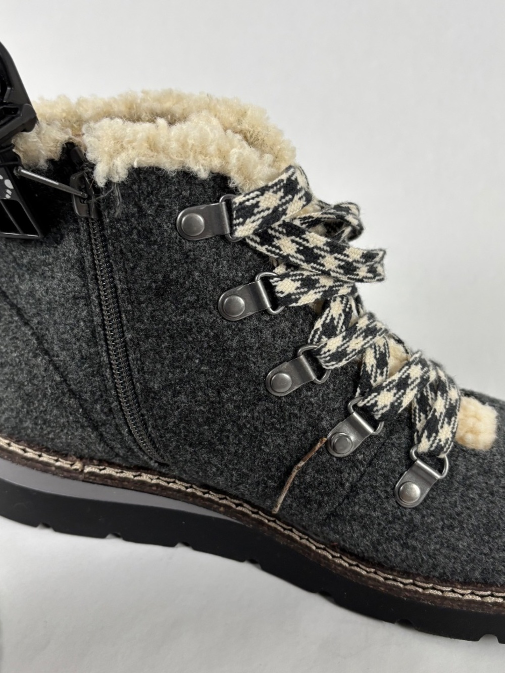Madden NYC, Hiker Lace Up, Campaign Boots,‎ Women's Size 9, Eco Lux, Dark Gray - Picture 8 of 12